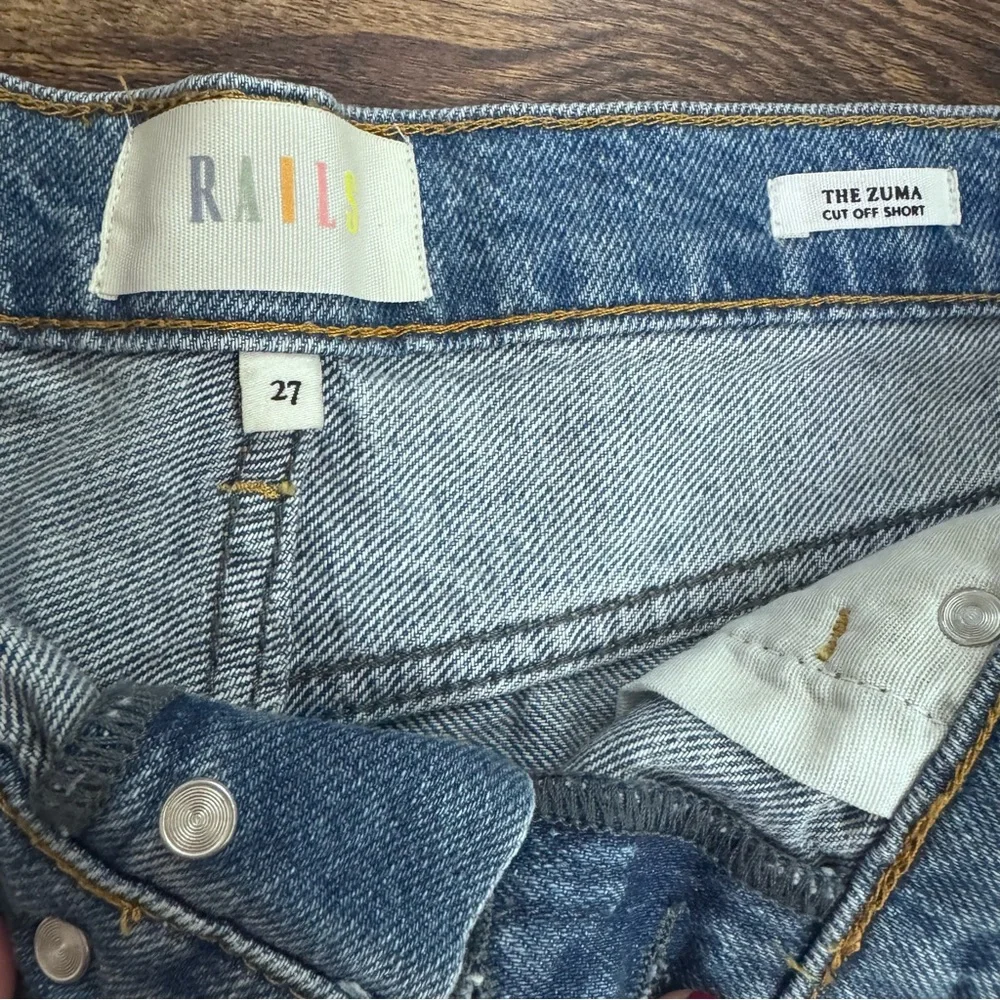 Rails The Zuma Cutoff High Waist A-line Denim Shorts In Blue Size 27
